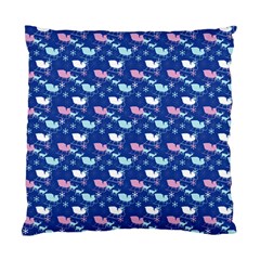 Snow Sleigh Deer Blue Standard Cushion Case (one Side)