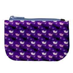 Snow Sleigh Deer Purple Large Coin Purse by snowwhitegirl