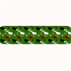 Snow Sleigh Deer Green Large Bar Mats