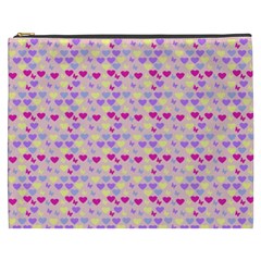 Hearts Butterflies Pink 1200 Cosmetic Bag (XXXL)