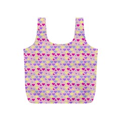 Hearts Butterflies Pink 1200 Full Print Recycle Bags (S) 