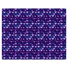 Hearts Butterflies Blue Double Sided Flano Blanket (medium)  by snowwhitegirl