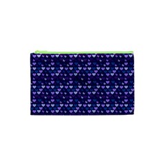 Hearts Butterflies Blue Cosmetic Bag (xs)