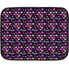 Hearts Butterflies Blue Pink Double Sided Fleece Blanket (Mini) 