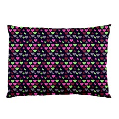 Hearts Butterflies Blue Pink Pillow Case (Two Sides)