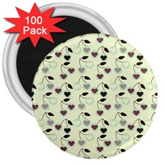 Heart Cherries Mint 3  Magnets (100 Pack)