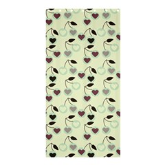 Heart Cherries Mint Shower Curtain 36  X 72  (stall)  by snowwhitegirl