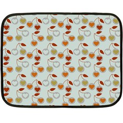 Heart Cherries Grey Fleece Blanket (mini)