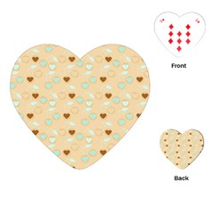 Beige Heart Cherries Playing Cards (heart)  by snowwhitegirl