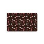 Heart Cherries Brown Magnet (Name Card) Front