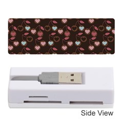 Heart Cherries Brown Memory Card Reader (stick)