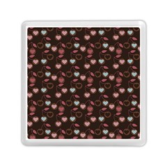 Heart Cherries Brown Memory Card Reader (square)