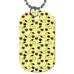 Yellow Heart Cherries Dog Tag (two Sides)