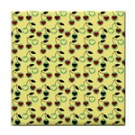 Yellow Heart Cherries Face Towel Front