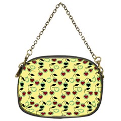 Yellow Heart Cherries Chain Purses (one Side) 