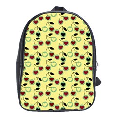 Yellow Heart Cherries School Bag (large)