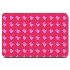 Punk Heart Pink Large Doormat 