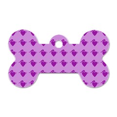 Punk Heart Violet Dog Tag Bone (one Side)