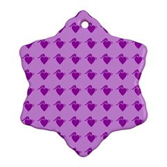 Punk Heart Violet Snowflake Ornament (two Sides) by snowwhitegirl