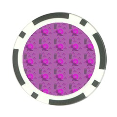 Punk Baby Violet Poker Chip Card Guard (10 Pack)