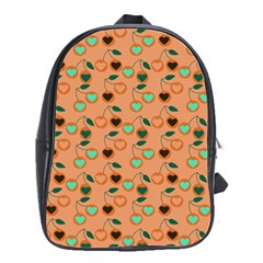 Peach Cherries School Bag (large)