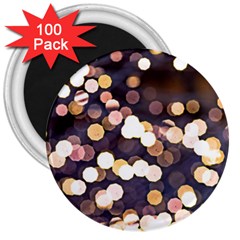 Bright Light Pattern 3  Magnets (100 Pack) by FunnyCow