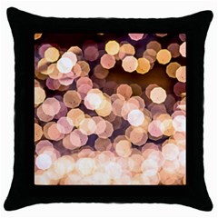 Warm Color Brown Light Pattern Throw Pillow Case (black) by FunnyCow