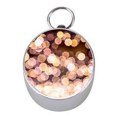 Warm Color Brown Light Pattern Mini Silver Compasses by FunnyCow