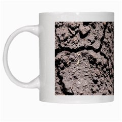 Earth  Dark Soil With Cracks White Mugs by FunnyCow