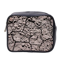 Earth  Dark Soil With Cracks Mini Toiletries Bag 2-side