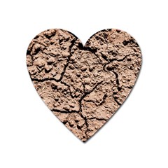 Earth  Light Brown Wet Soil Heart Magnet by FunnyCow