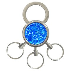 Blue Clear Water Texture 3-ring Key Chains by FunnyCow