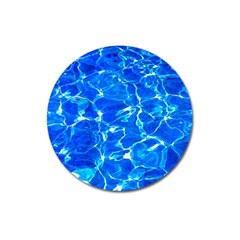 Blue Clear Water Texture Magnet 3  (round) by FunnyCow