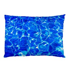 Blue Clear Water Texture Pillow Case by FunnyCow