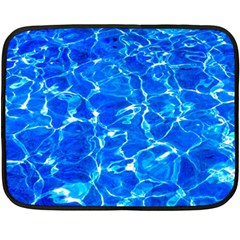 Blue Clear Water Texture Fleece Blanket (mini) by FunnyCow