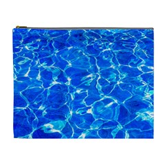 Blue Clear Water Texture Cosmetic Bag (xl) by FunnyCow