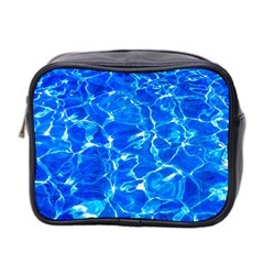 Blue Clear Water Texture Mini Toiletries Bag 2-side