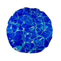 Blue Clear Water Texture Standard 15  Premium Flano Round Cushions by FunnyCow