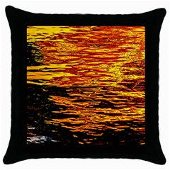 Liquid Gold Throw Pillow Case (black) by FunnyCow