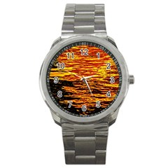 Liquid Gold Sport Metal Watch by FunnyCow