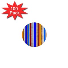 Colorful Wood And Metal Pattern 1  Mini Buttons (100 Pack)  by FunnyCow