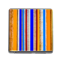 Colorful Wood And Metal Pattern Memory Card Reader (square 5 Slot) by FunnyCow