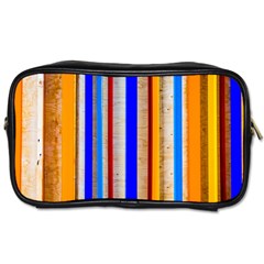 Colorful Wood And Metal Pattern Toiletries Bags by FunnyCow