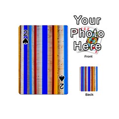 Colorful Wood And Metal Pattern Playing Cards 54 (mini)  by FunnyCow