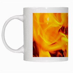 Fire And Flames White Mugs by FunnyCow