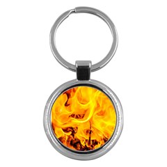 Fire And Flames Key Chains (round)  by FunnyCow