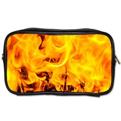 Fire And Flames Toiletries Bags by FunnyCow