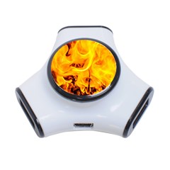 Fire And Flames 3-port Usb Hub by FunnyCow