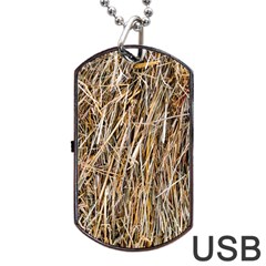 Dry Hay Texture Dog Tag Usb Flash (two Sides) by FunnyCow