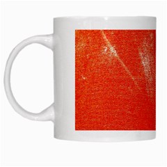 Grunge Red Tarpaulin Texture White Mugs by FunnyCow